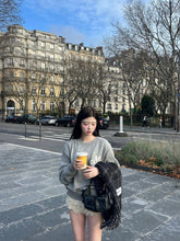 画像をギャラリービューアに読み込む, crew neck logo jacquard knit