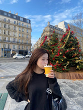 画像をギャラリービューアに読み込む, crew neck logo jacquard knit