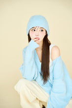 画像をギャラリービューアに読み込む, Feather knit bucket hat cardigan set