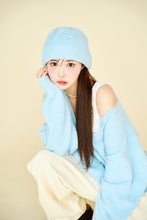 画像をギャラリービューアに読み込む, Feather knit bucket hat cardigan set