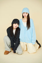 画像をギャラリービューアに読み込む, Feather knit bucket hat cardigan set