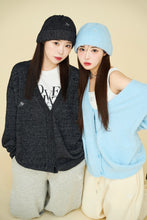 画像をギャラリービューアに読み込む, Feather knit bucket hat cardigan set
