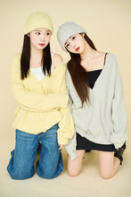 画像をギャラリービューアに読み込む, Feather knit bucket hat cardigan set