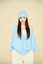 画像をギャラリービューアに読み込む, Feather knit bucket hat cardigan set