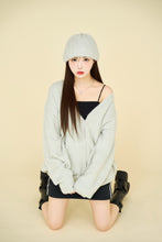 画像をギャラリービューアに読み込む, Feather knit bucket hat cardigan set