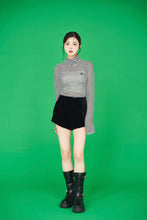 画像をギャラリービューアに読み込む, Long sleeve high neck border TEE