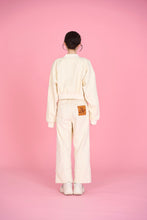 画像をギャラリービューアに読み込む, leather patch wide pants