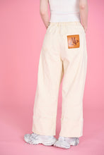 画像をギャラリービューアに読み込む, leather patch wide pants