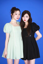 画像をギャラリービューアに読み込む, puff sleeve mini dress