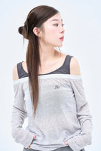 画像をギャラリービューアに読み込む, off shoulder layered TEE