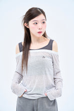 画像をギャラリービューアに読み込む, off shoulder layered TEE