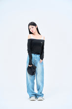 画像をギャラリービューアに読み込む, off shoulder layered TEE