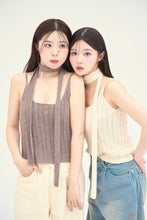 画像をギャラリービューアに読み込む, necktie knit camisole