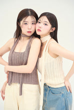 画像をギャラリービューアに読み込む, necktie knit camisole