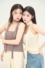画像をギャラリービューアに読み込む, necktie knit camisole