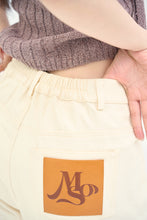 画像をギャラリービューアに読み込む, leather patch wide pants