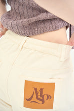 画像をギャラリービューアに読み込む, leather patch wide pants