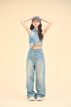 画像をギャラリービューアに読み込む, denim wide pants