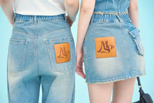 画像をギャラリービューアに読み込む, denim mini skirt