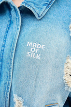 画像をギャラリービューアに読み込む, damage denim jacket