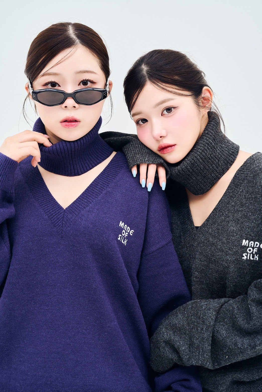Neck warmer V knit – made of silk