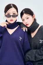 画像をギャラリービューアに読み込む, Neck warmer V knit