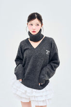 画像をギャラリービューアに読み込む, Neck warmer V knit