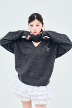 画像をギャラリービューアに読み込む, Neck warmer V knit