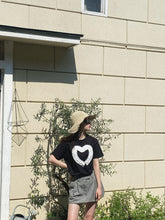 画像をギャラリービューアに読み込む, Frill heart half sleeve TEE