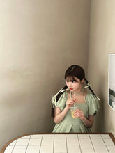 画像をギャラリービューアに読み込む, puff sleeve mini dress