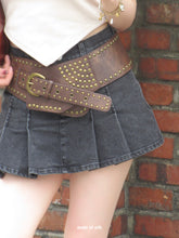 画像をギャラリービューアに読み込む, denim miniskirt belt SET
