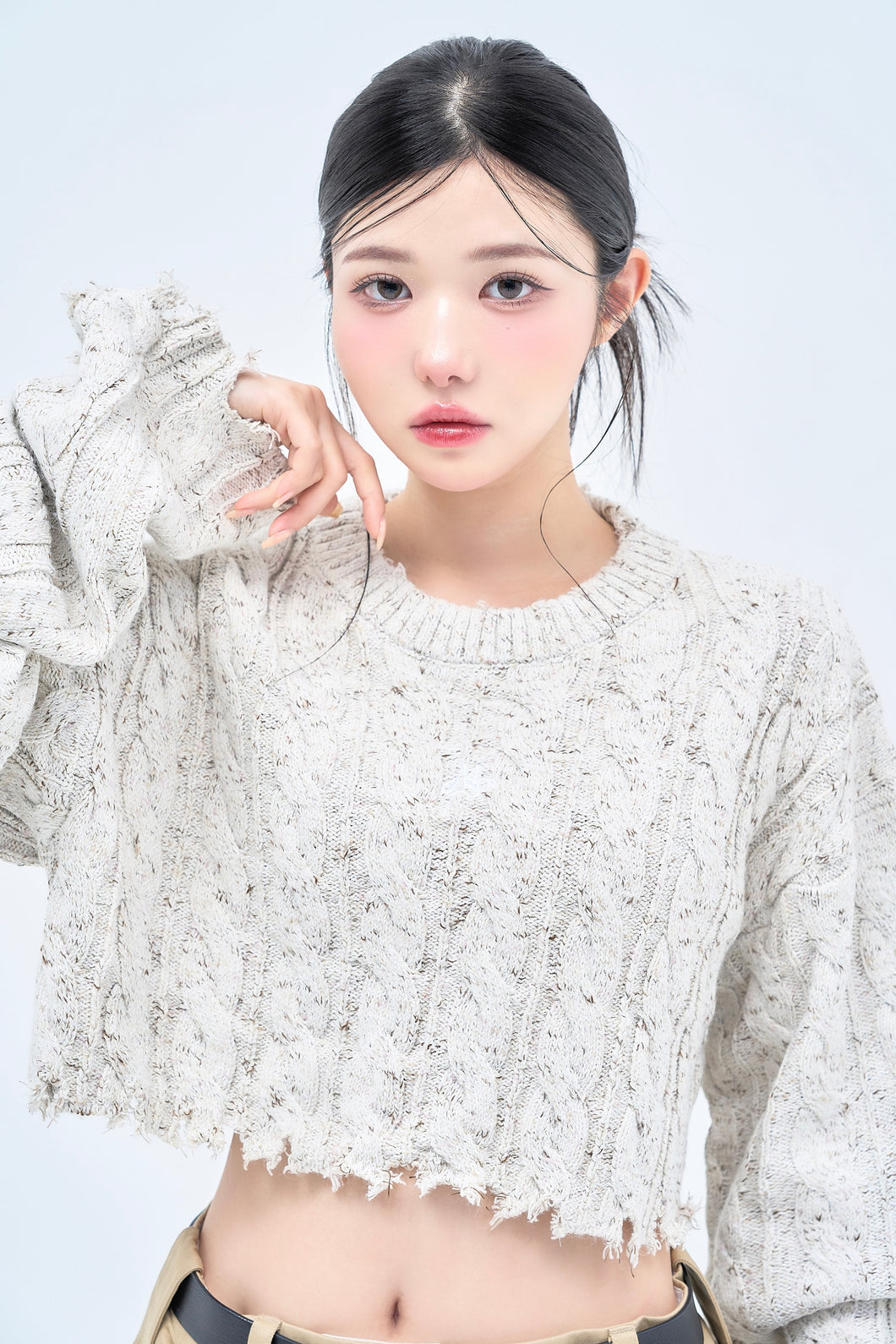 long sleeve mix knit