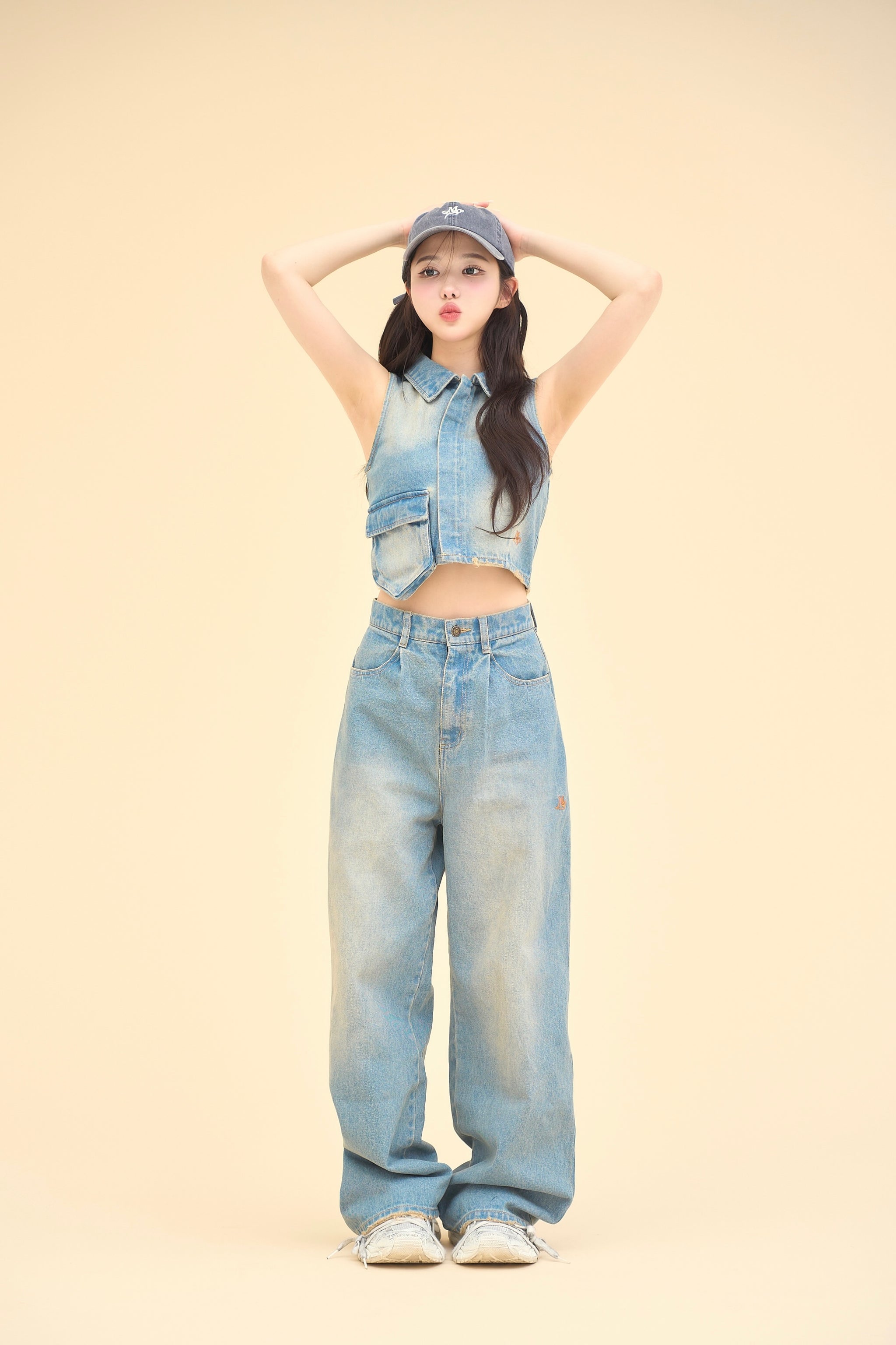 正規品 Bibiy. MATHILDA PEPURAMU DENIM VEST Bibiy MATHILDA PEPURAMU DENIM VEST