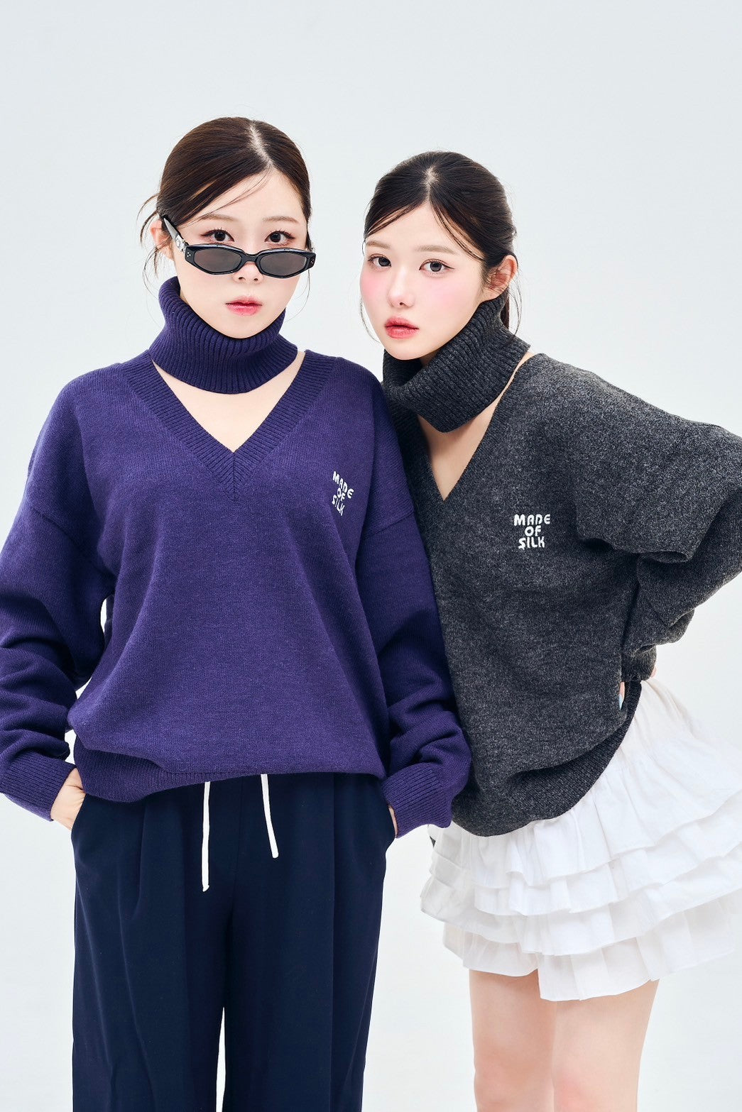 Neck warmer V knit – made of silk