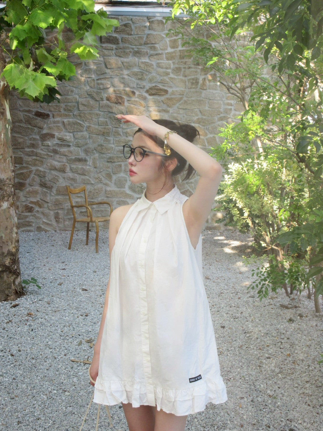 shirt mini one-piece – made of silk