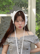 画像をギャラリービューアに読み込む, check off-shoulder blouse
